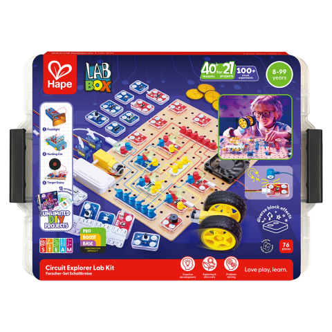 Jucarie Labbox - Circuit Explorer Lab Kit, 100+ experimente (76 piese), copii varsta 8 ani+ [9]