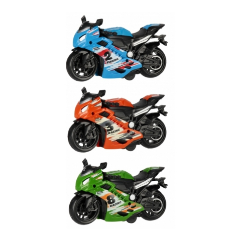 Jucarie motocicleta 14cm MegaCreative 569322, 3 culori, 38x9x33cm, 12 buc/display, +3ani [1]