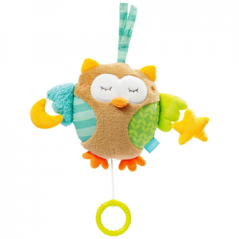 Jucării și Jocuri pentru copii - Jucarie muzicala - Bufnita somnoroasa (18 cm)