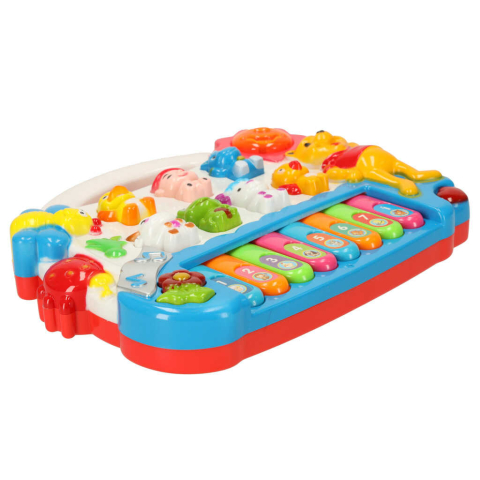 Pian interactiv copii Happy Animals cu lumini si sunete, 18 luni+ [5]