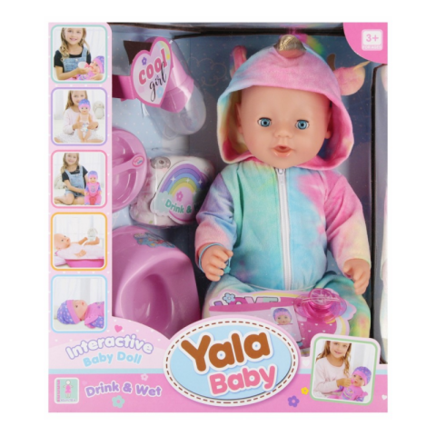 Jucării și Jocuri pentru copii - Jucarie papusa bebelus Yala Baby 45cm + accesorii, 33x38x18cm, diverse modele, MegaCreative, 543741