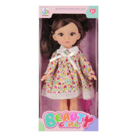 Jucării și Jocuri pentru copii - Jucarie papusa Lalka 30cm MegaCreative 571008, bruneta cu pieptan, 15x32x9cm, +3ani