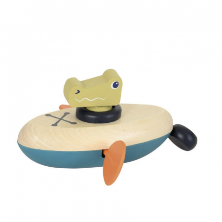 Jucarii de baie copii rezistente la apa - Jucarie pentru baie, Barcuta crocodil, Egmont Toys, varsta 1 - 3, 3 - 6 ani, Baiat, Fata