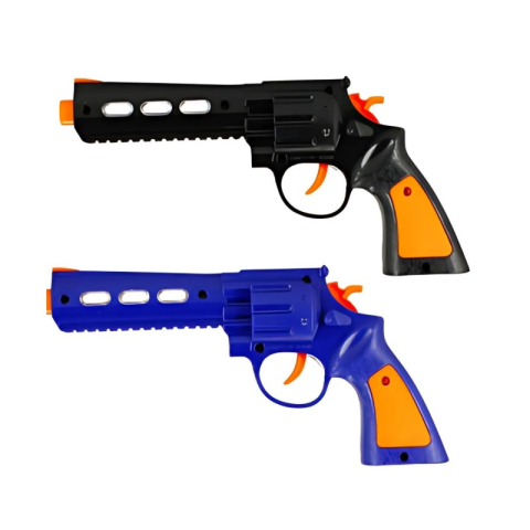 Jucarie pistol cu sunet si lumina MegaCreative, 501728, 22x11x3cm, PVC, albsastru/negru, +3ani [1]