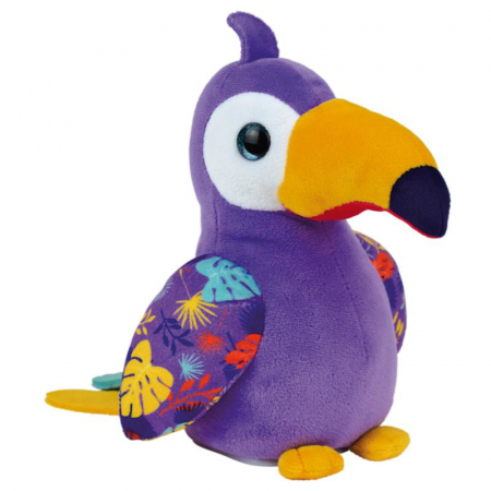 Jucarii de Plus - Jucarie Plus Papagal Vorbitor, 20cm, Mov, Jemini