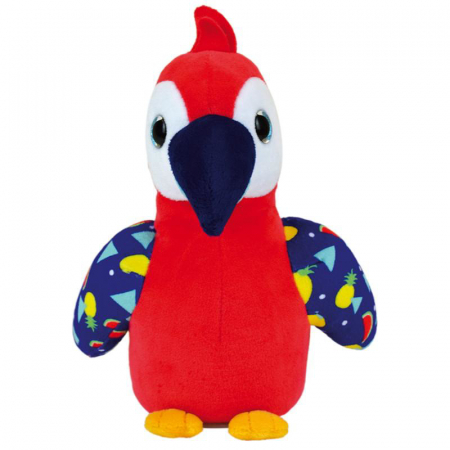 Jucarie Plus Papagal Vorbitor, 20 cm, Rosu, Jemini [3]