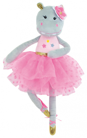 Jucării bebeluși - Jucarie Plus Muzicala, 40 cm, Balerina Hipopotam, Jemini