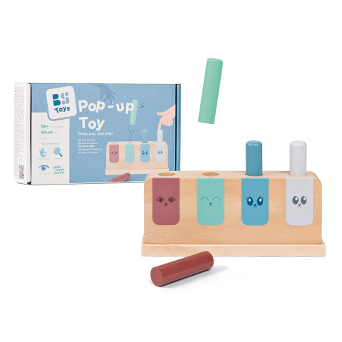 Jucarii interactive copii - Jucarie Pop-up din lemn, BS Toys, copii varsta 2-5 ani