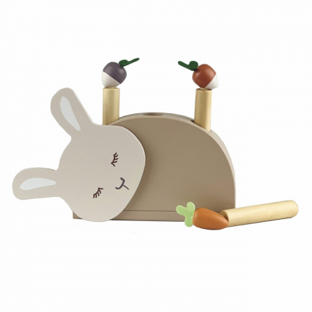 Jucării interactive bebeluși - Jucarie Pop up Iepuras, din lemn, Egmont Toys, varsta 1 - 3 ani, Baiat, Fata