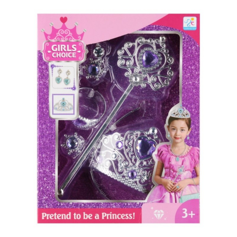 Îmbrăcăminte și accesorii - Jucarie set bijuterii printesa (bagheta, coroana, inel, cercei) MegaCreative, 543836