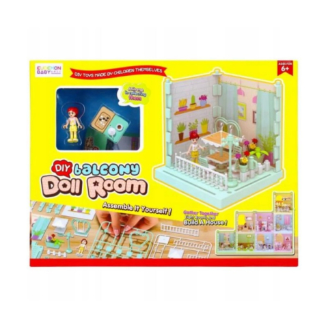 Jucării și Jocuri pentru copii - Jucarie set blocuri pentru constructie Mega Creative 482596, balcon