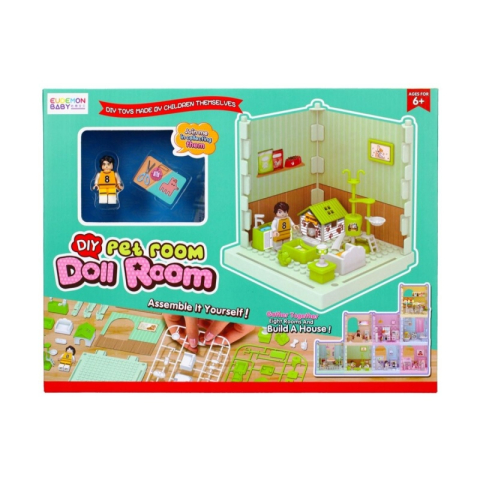 Jucării și Jocuri pentru copii - Jucarie set blocuri pentru constructie Mega Creative 482607, camera