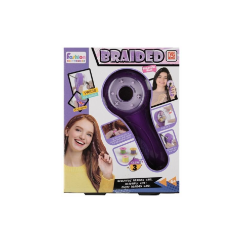 Jucării și Jocuri pentru copii - Jucarie set coafat + accesorii par Braided Set, 22x24x6cm, 6+ ani, MegaCreative, 543819