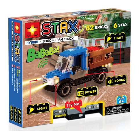 Jucării și Jocuri pentru copii - Jucarie - Set constructie copii cu lumini si sunete Stax - Camioneta, copii varsta 6 ani+,8 ani+