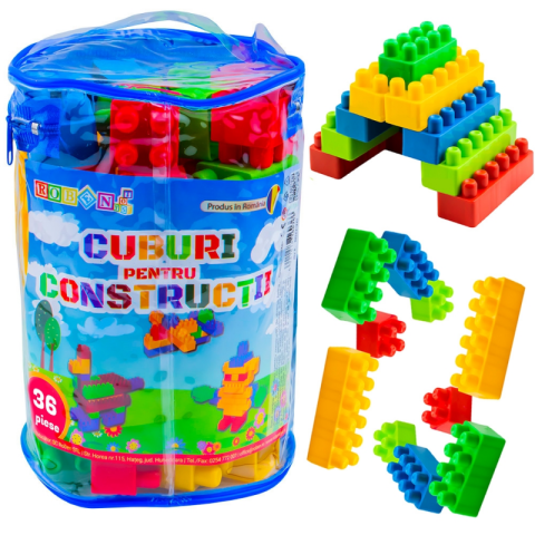Jucarie set cuburi pentru constructie RT, 36 de piese, plastic, 16036 [6]