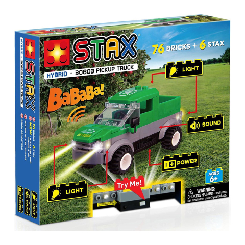 Jucării și Jocuri pentru copii - Jucarie - Set de constructie copii cu lumini si sunete Stax - Camion, copii varsta 6 ani+,8 ani+