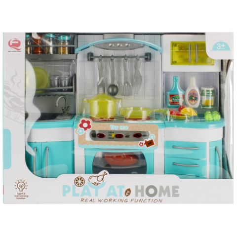 Jucării și Jocuri pentru copii - Jucarie set mobila bucatarie + accesorii MegaCreative, 481579, 35x29x9cm, 2 baterii AA incluse, +3 ani