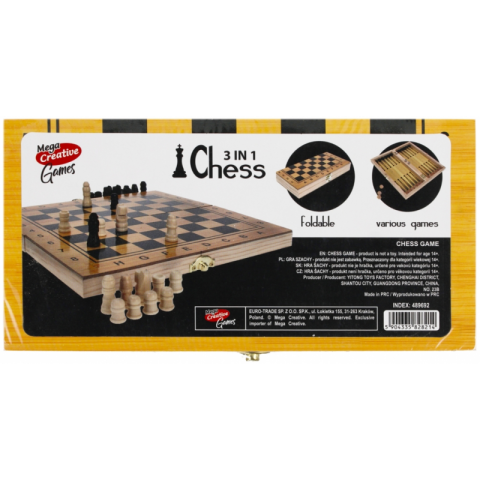 Jucării și Jocuri pentru copii - Jucarie set sah 3in1 MegaCreative Games, 24x24x2cm, 489692