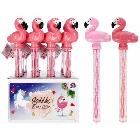 Jucării și Jocuri pentru copii - Jucarie solutie baloane sapun, My Bubble Flamingo, recipient plastic figurina, 447789, 120ml
