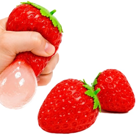 Jucarii antistres - Jucarie Squishy Capsuna 8 cm cu Gel Extensibil