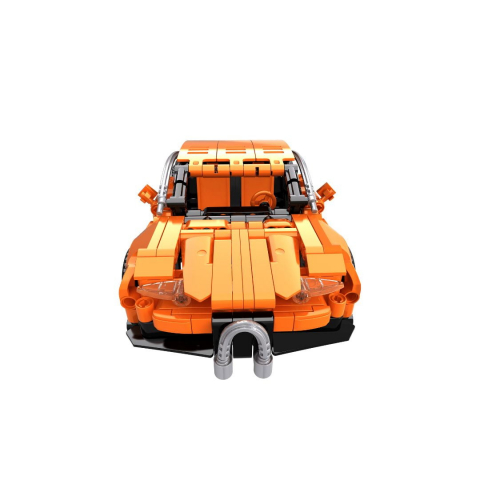 Jucarie tip lego tehnic de constructie masina sport portocalie (404 piese), copii varsta 8 ani+ [3]