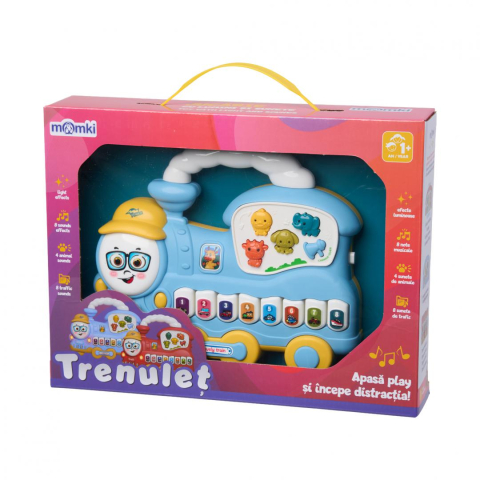 Jucarie trenulet cu lumini si sunete, albastru, momki [2]