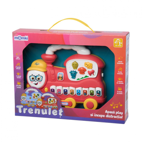Jucarie trenulet cu lumini si sunete,rosu, momki [2]