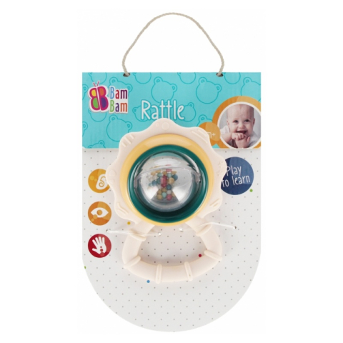 Jucării și Jocuri pentru copii - Jucarie zornaitoare floare BamBam 562557, 12x17x5cm, +0luni