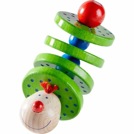 Lichidare stoc - Totul la 9.90 Lei - Jucarie zornaitoare, din lemn cu discuri, Omida - Micostore.ro