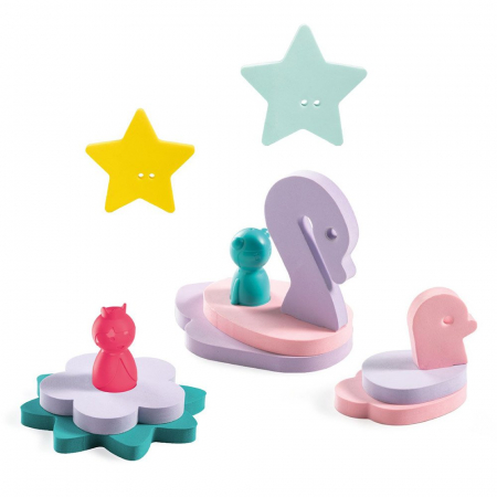 Jucarii de baie copii rezistente la apa - Jucarii de baie din spuma, Iazul fermecat, Quut Toys, 1-7 ani