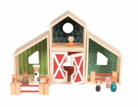 Jucării Montessori si Activități - Ferma modulara, Jucarii Montessori din lemncu figurine, varsta 3 - 6 ani, Baiat, Fata
