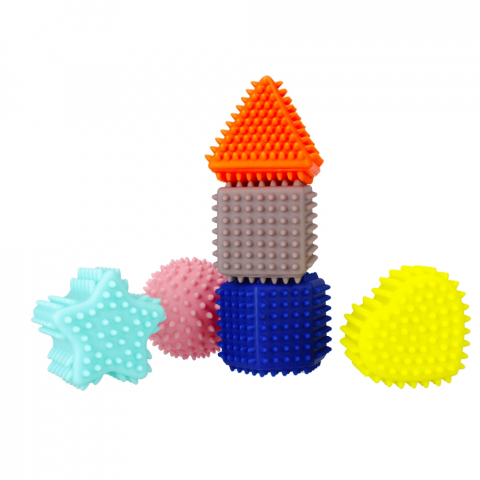 Jucarii senzoriale bebe, 6 luni, din silicon, dezvoltare simt tactil si dexteritate [6]