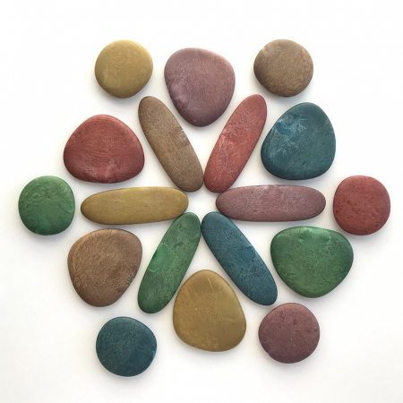 Jucării și Jocuri pentru copii - Junior Rainbow Eco-Pebbles, set de activitati cu pietricele, 1-5 ani