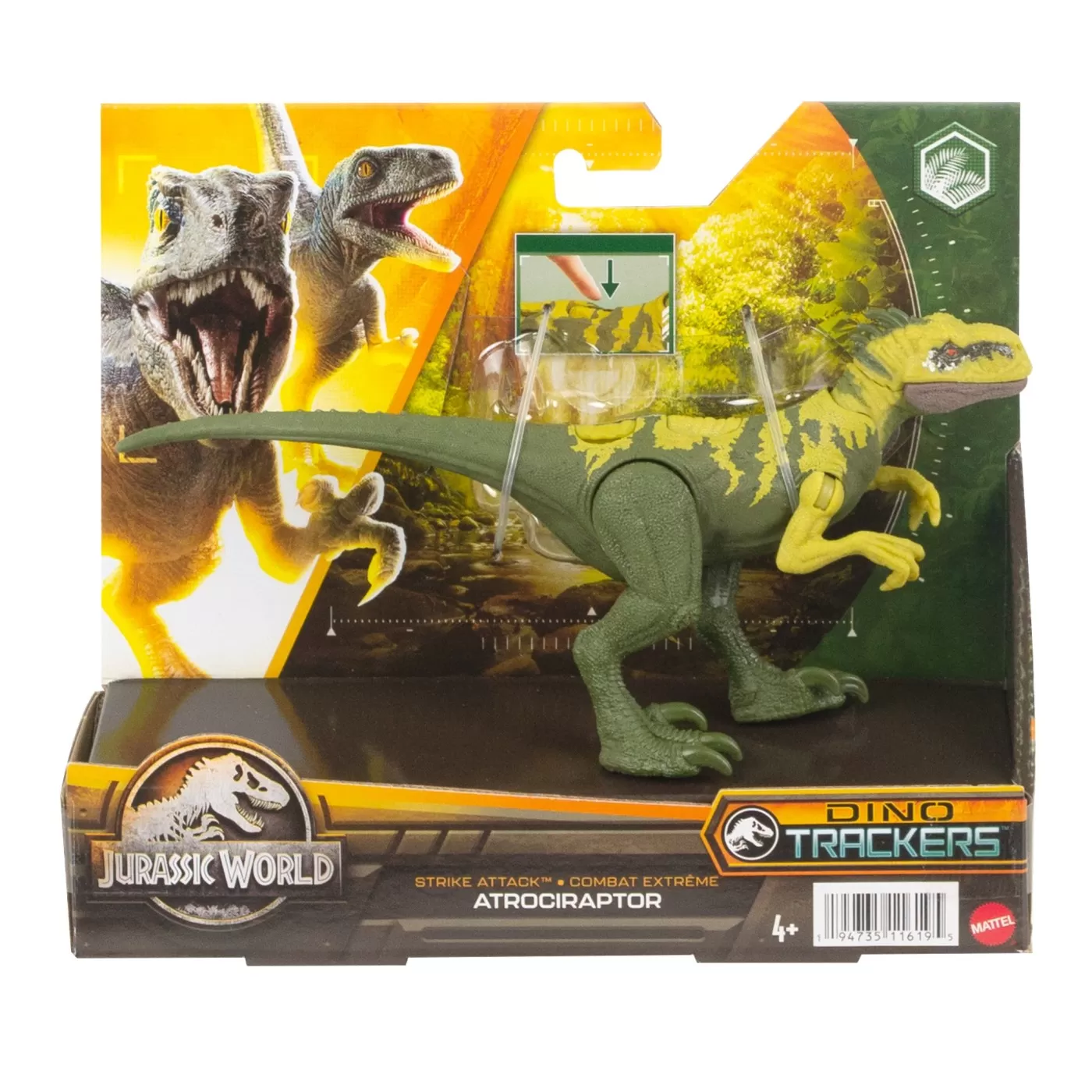 Jucării și Jocuri pentru copii - Jurassic world dino trackers strike attack dinozaur atrociraptor, varsta de la 4 ani la 12 ani