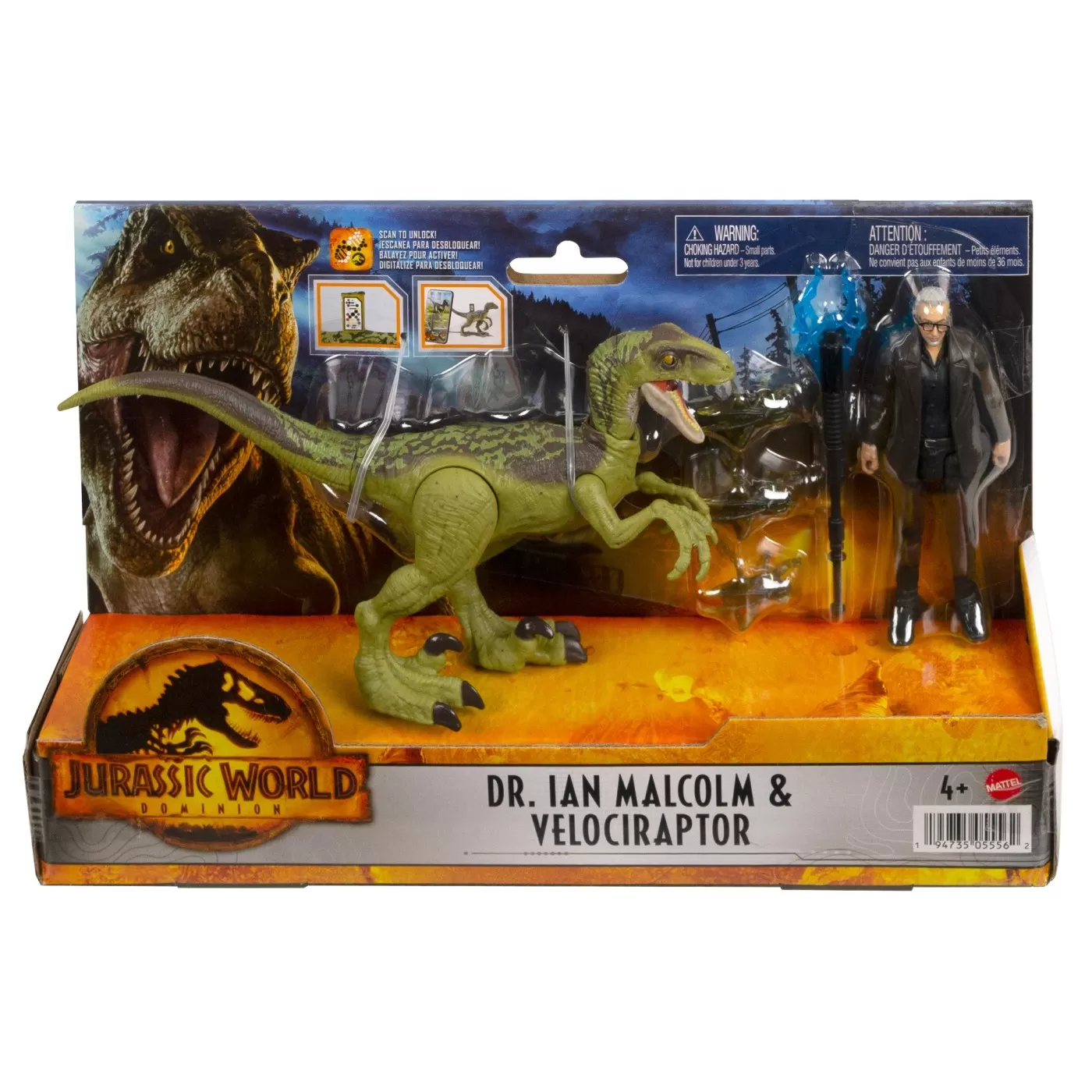 Jucării și Jocuri pentru copii - Jurassic world dominion set 2 figurine dr. ian malcolm si velociraptor, varsta de la 4 ani la 7 ani