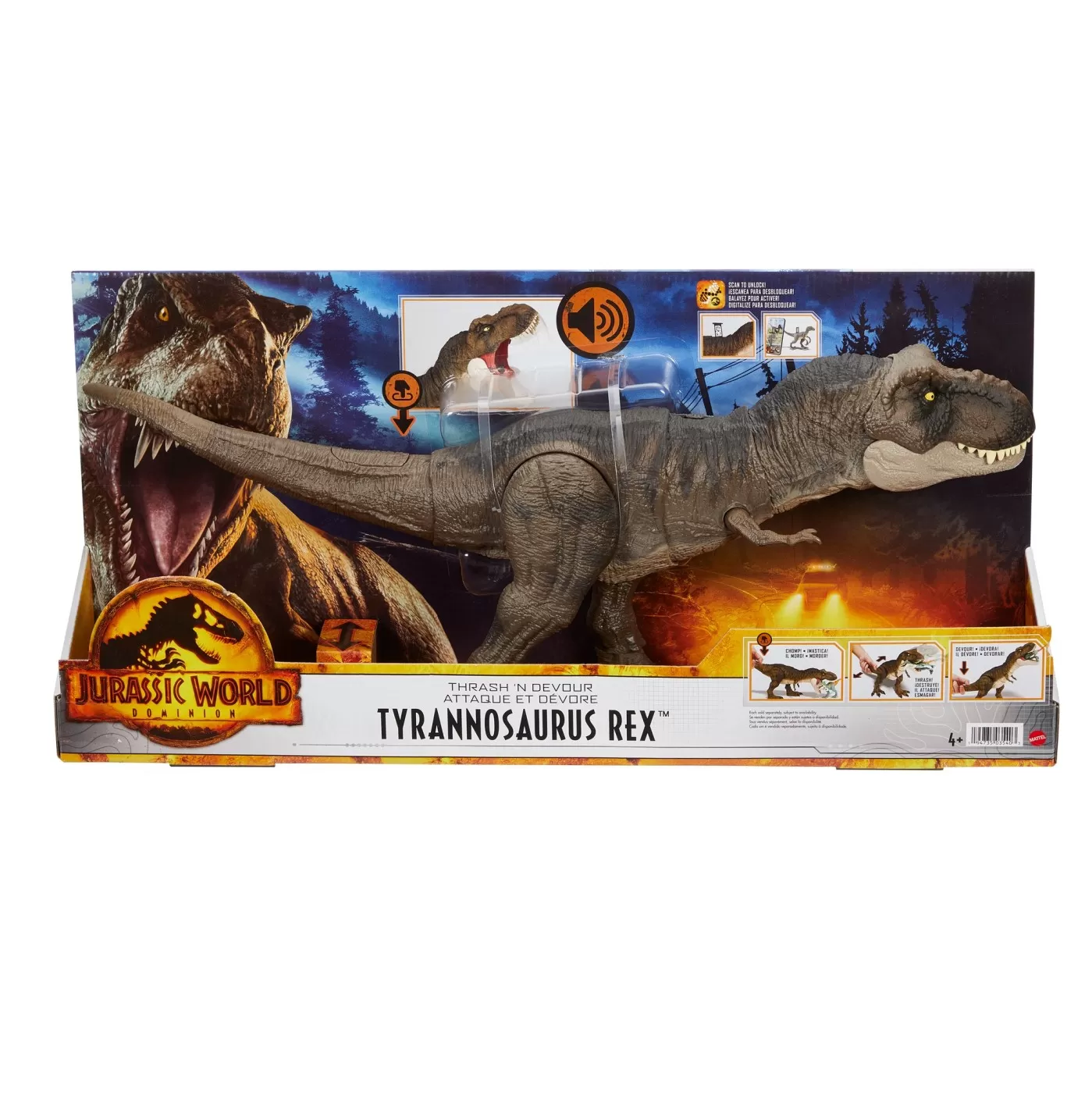 Jucării și Jocuri pentru copii - Jurassic world thrash n devour dinozaur tyrannosaurus rex, varsta de la 4 ani la 12 ani