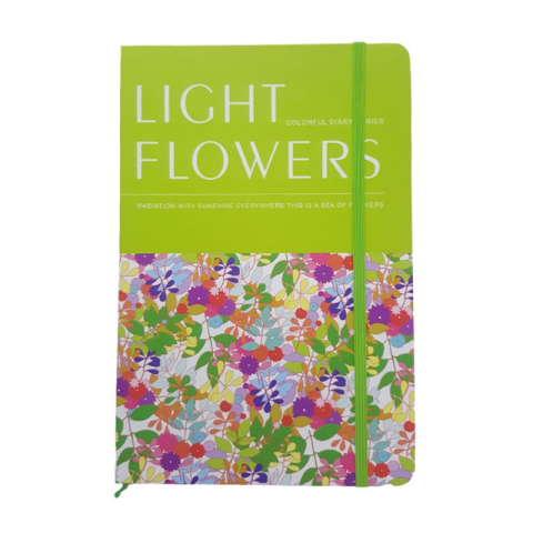 Cărți Educative, Activități - Jurnal A5 CNX Light Flowers 3783-38L / 5703-2 / 5703-10, 160 pagini, coperta carton, cu elastic