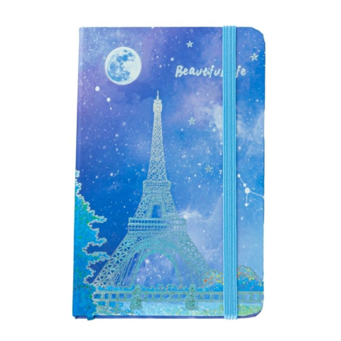 Jurnal A6 CNX 5702-14, 160 pagini, orase europene, coperta carton, cu elastic [2]