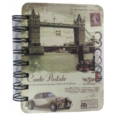 Jurnal A6 CNX Carti Postale Europa XQ-007, 108 pagini, coperta carton, cu spira [1]