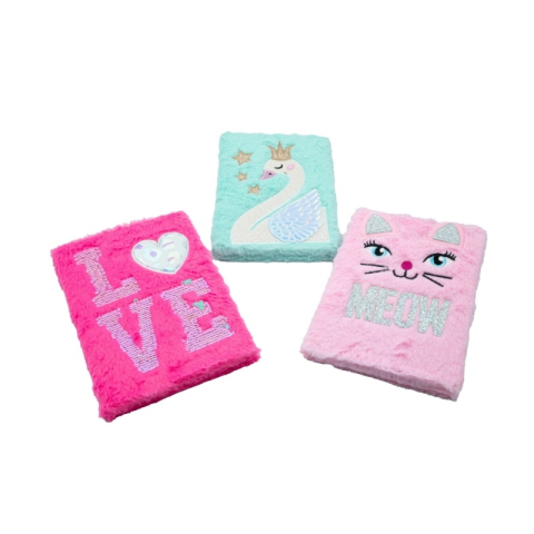 Agende, Jurnale și Carnețele Copii - Jurnal CNX A5-4, A5, coperta velur, model lebada/love