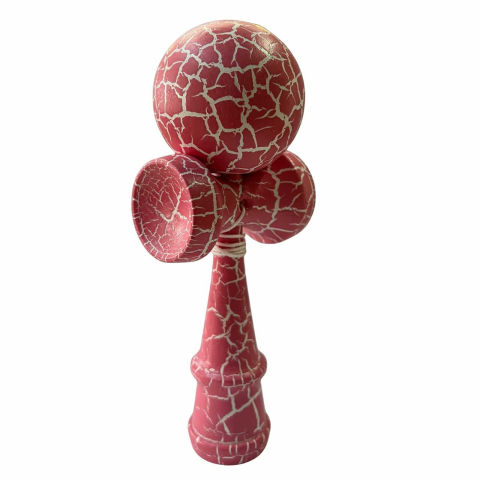 Kendama Profesionala din Lemn, Design Crapaturi, 18 cm [1]