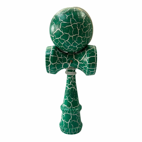 Jucarii de Indemanare, Sortare, Motricitate - Kendama Profesionala din Lemn, Design Crapaturi, 18 cm
