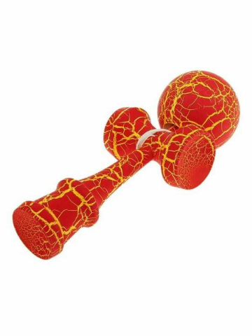 Kendama Profesionala din Lemn, Design Crapaturi, 18 cm [2]