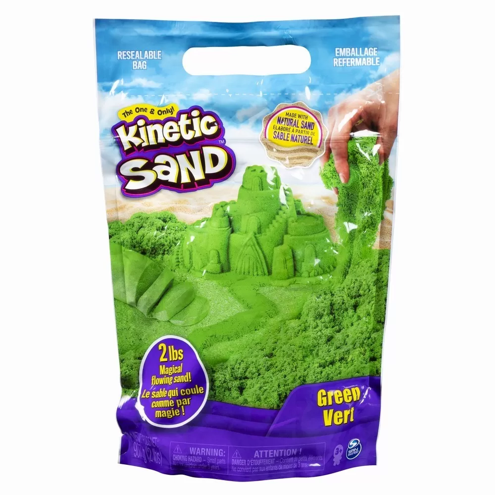 Art & Craft si Artizanat - Kinetic sand 900grame verde, varsta de la 4 ani la 12 ani