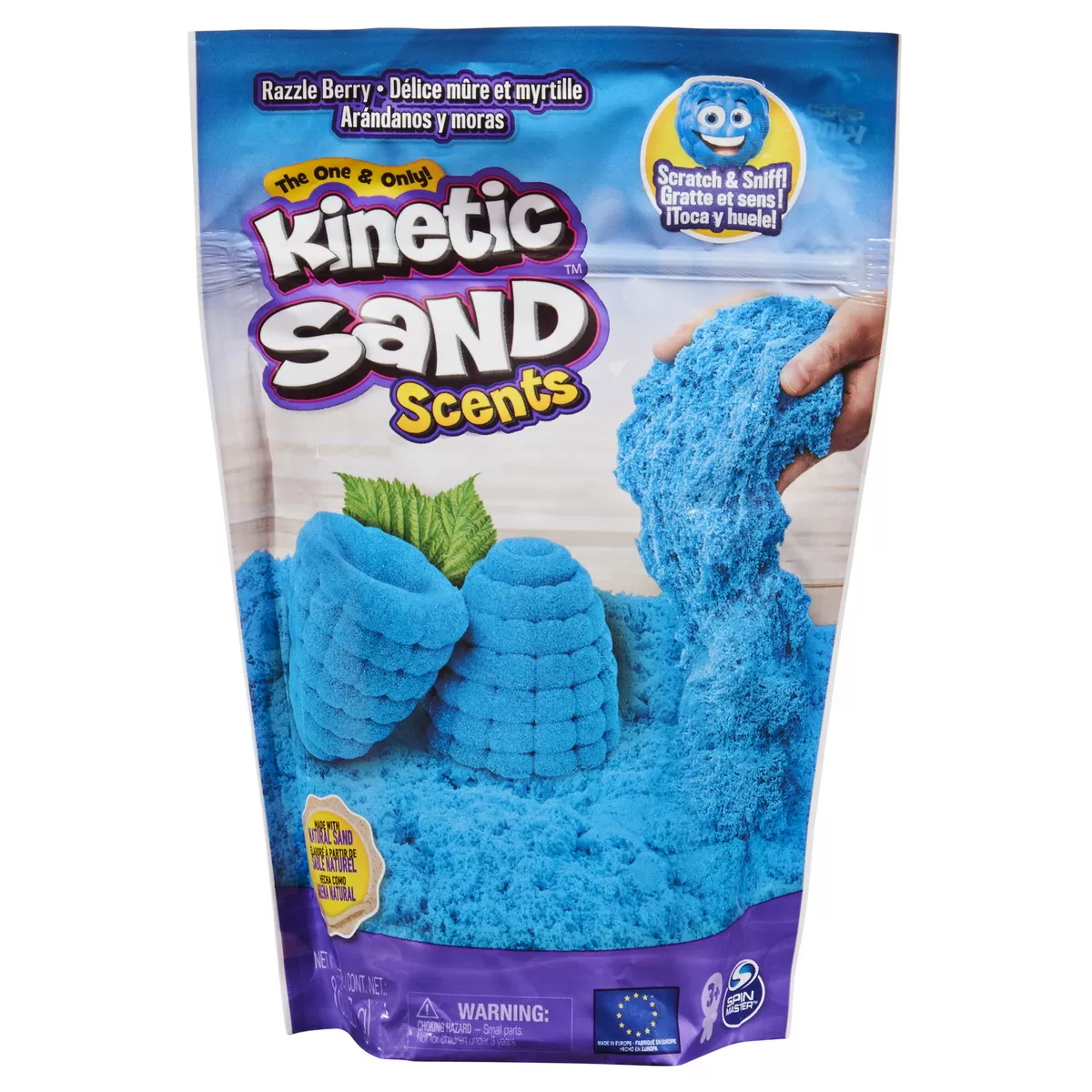 Art & Craft si Artizanat - Kinetic sand set parfumat zmeura, varsta de la 3 ani la 12 ani