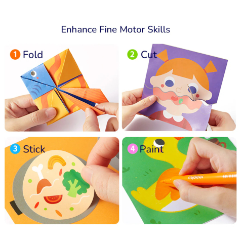 Kit Creativ Brain Game Book Let's Create Nivel 3, 50 Activitati Artizanat, Varsta 5 Ani+ [4]