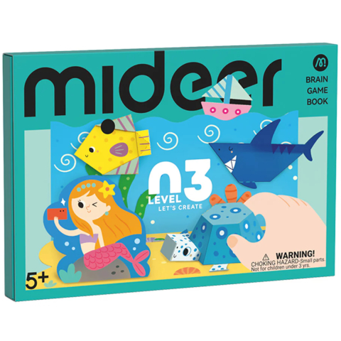 Jucării și Jocuri pentru copii - Kit Creativ Brain Game Book Let's Create Nivel 3, 50 Activitati Artizanat, Varsta 5 Ani+