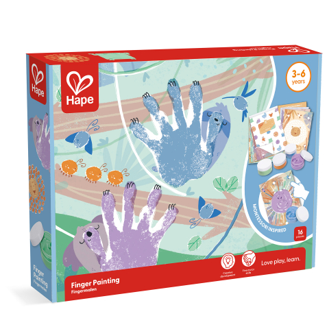 Art & Craft si Artizanat - Kit pictura cu degetele pentru copii - 16 piese, copii varsta 3 ani+,6 ani+
