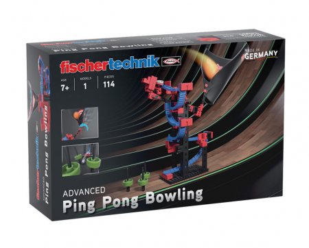 Jucării STEM, Știință şi Experimente - Kit STEM Construieste si joaca Ping pong, Bowling, Set constructie 114 piese,Fischertechnik, varsta 6 - 9, 9+ ani, Baiat, Fata