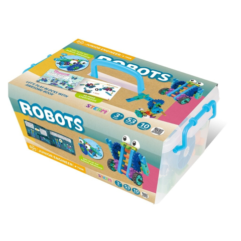 Jucării și Jocuri pentru copii - Kit STEM de construit roboti, Genius Toy Baiat, varsta 3 - 6 ani